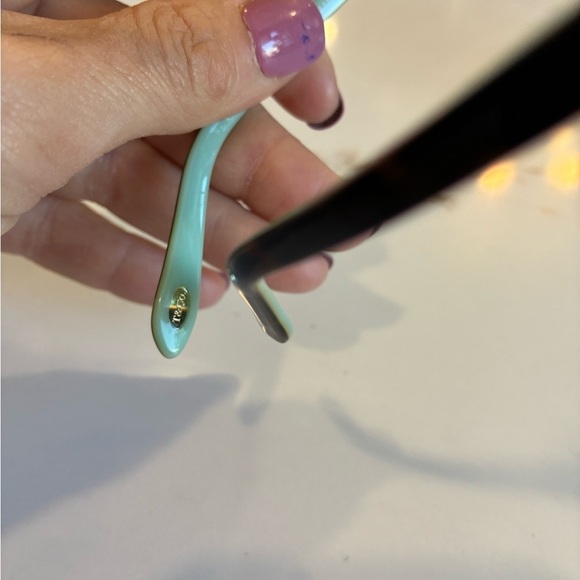 Tiffany & Co brown tortoise front sunglasses with infinity symbol new with tag